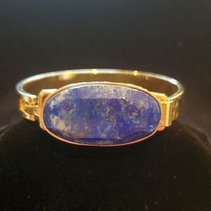 Ann Taylor Faceted Lapis Bangle Bracelet